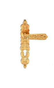 Ручка ARABESCO S.GOLD (CL) (на планке под ключевой цилиндр, матовое золото)