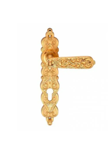 Ручка ARABESCO S.GOLD (CL) (на планке под ключевой цилиндр, матовое золото)