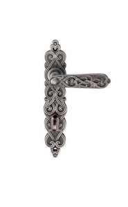 Ручка ARABESCO BL. SILVER (OL) (на планке с завёрткой, чернёное серебро)