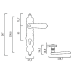 Ручка ARABESCO BL. SILVER (CL) (на планке под ключевой цилиндр, чернёное серебро)