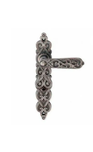Ручка ARABESCO BL. SILVER (PS) (на планке проходная, чернёное серебро)