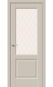 Межкомнатная дверь Неоклассик-33, со стеклом, цвет Cream Silk