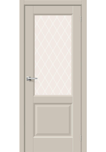 Межкомнатная дверь Неоклассик-33, со стеклом, цвет Cream Silk