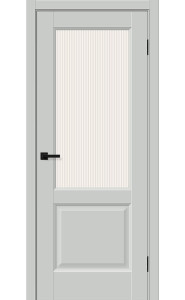 Межкомнатная дверь Неоклассик-33, со стеклом, цвет Grey Silk
