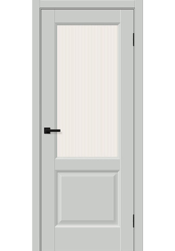 Межкомнатная дверь Неоклассик-33, со стеклом, цвет Grey Silk
