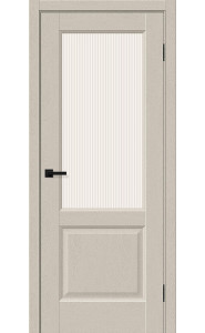 Межкомнатная дверь Неоклассик-33, со стеклом, цвет Cream Silkwood